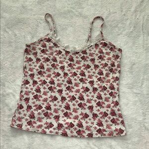 Flower lace cami tank top